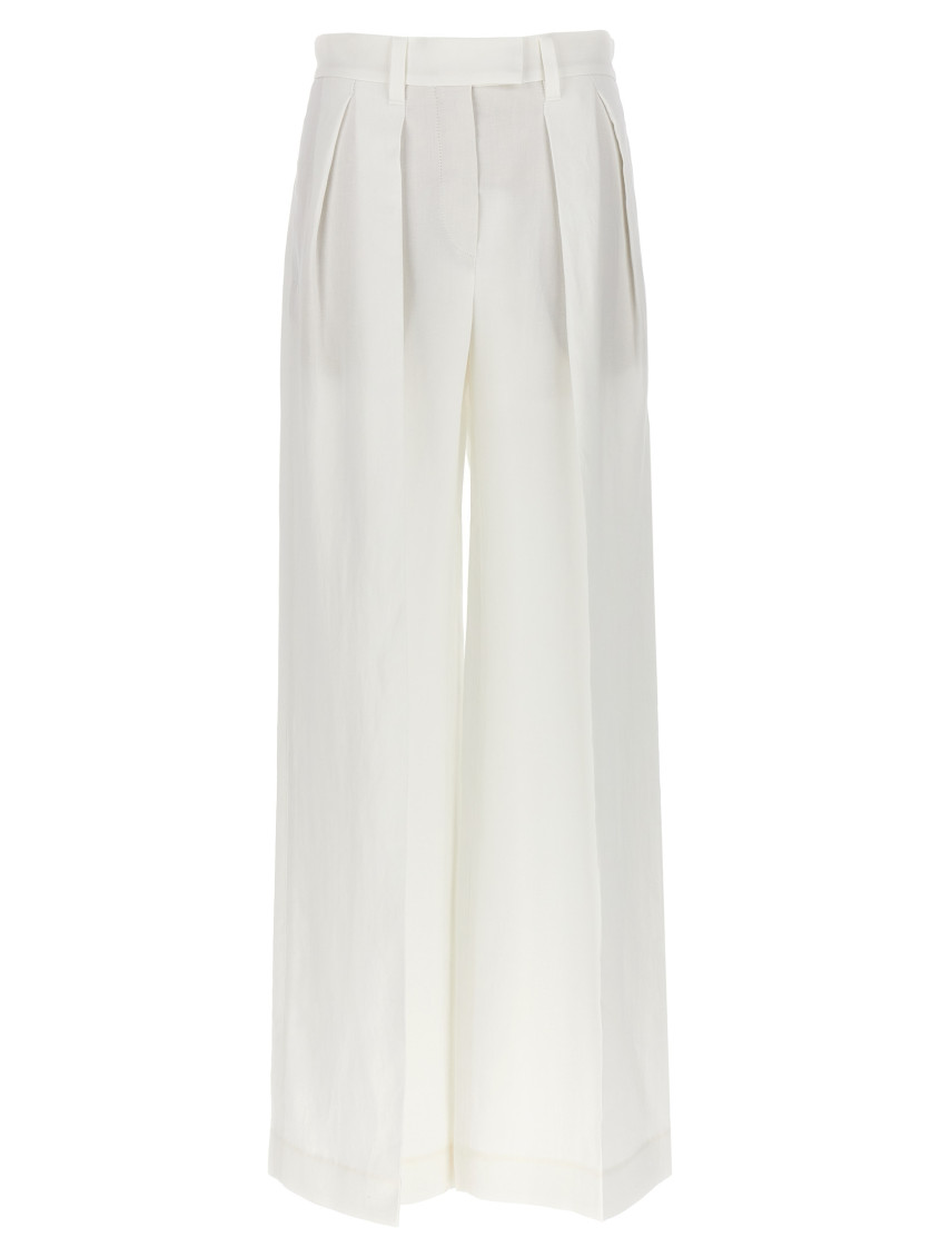 Brunello Cucinelli White Palazzo Pants In White