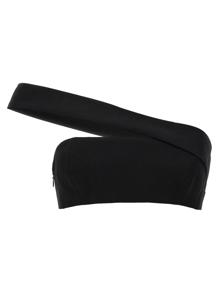 Shop Monot Black One-shoulder Top