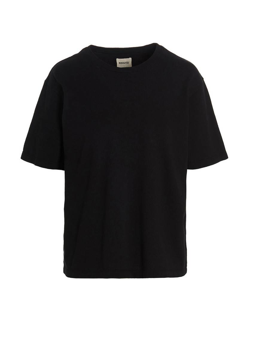 Shop Khaite Black Mae T-shirt