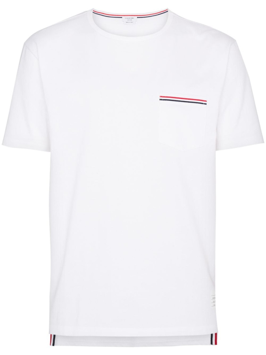 Thom Browne Rwb Pocket T-shirt In White