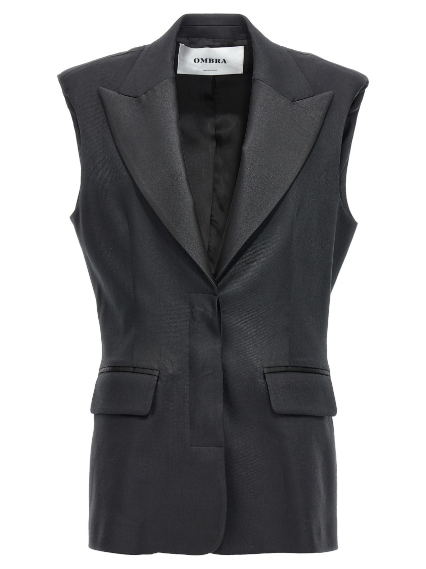 Shop Ombra Milano Black Single Breasted Jacket