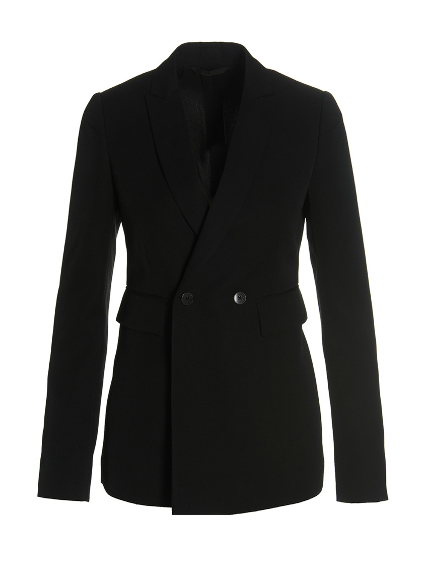 Sapio Tailored Double-breasted Blazer In Black