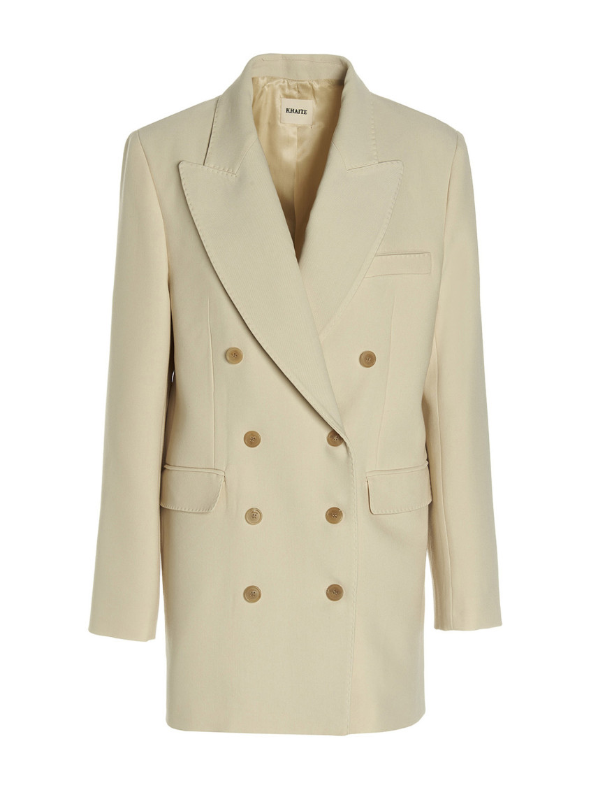 Khaite Beige Balton Blazer Jacket In Beige