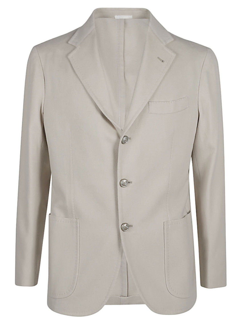 Sartorio Single-breasted Wool Jacket In Light Grey