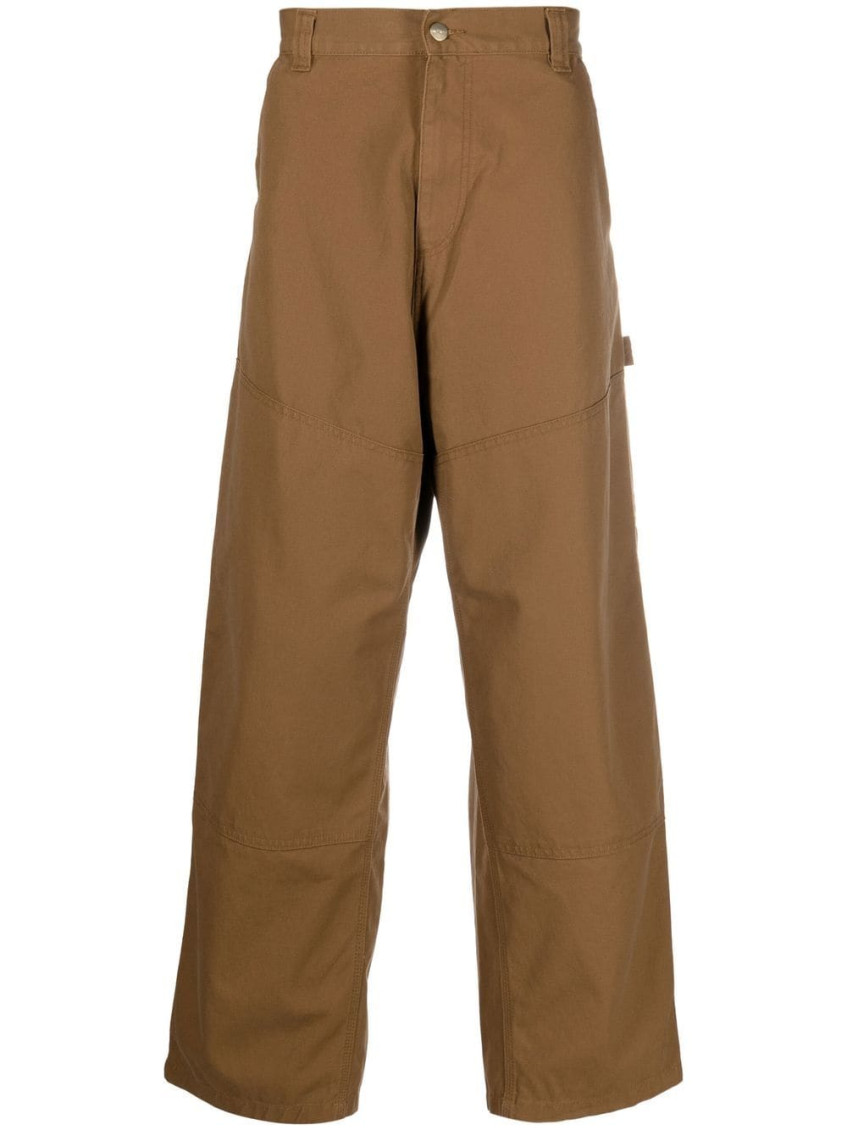 Carhartt Wide Panel Cotton Trousers In Brown