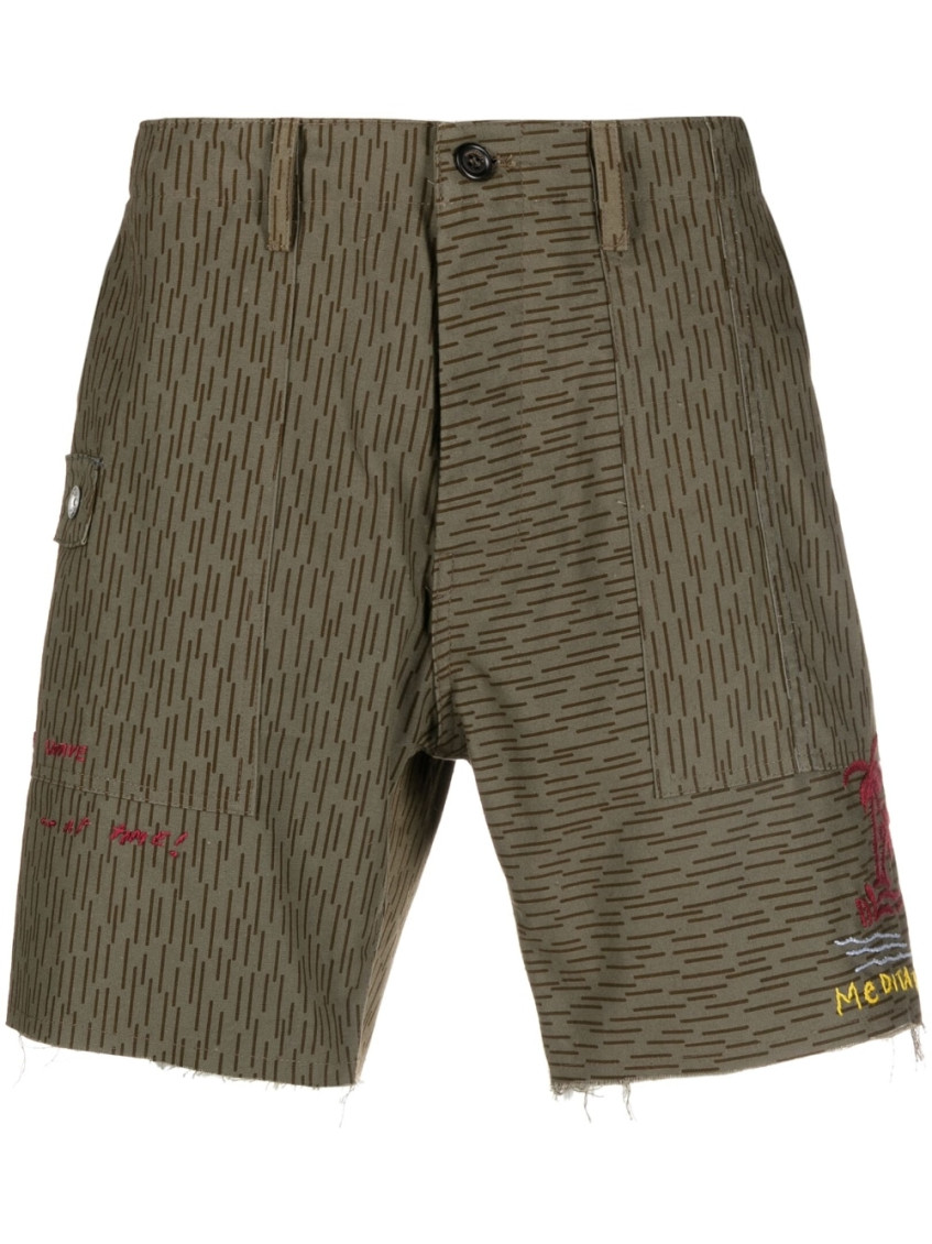 President's Camouflage Print Shorts In Brown