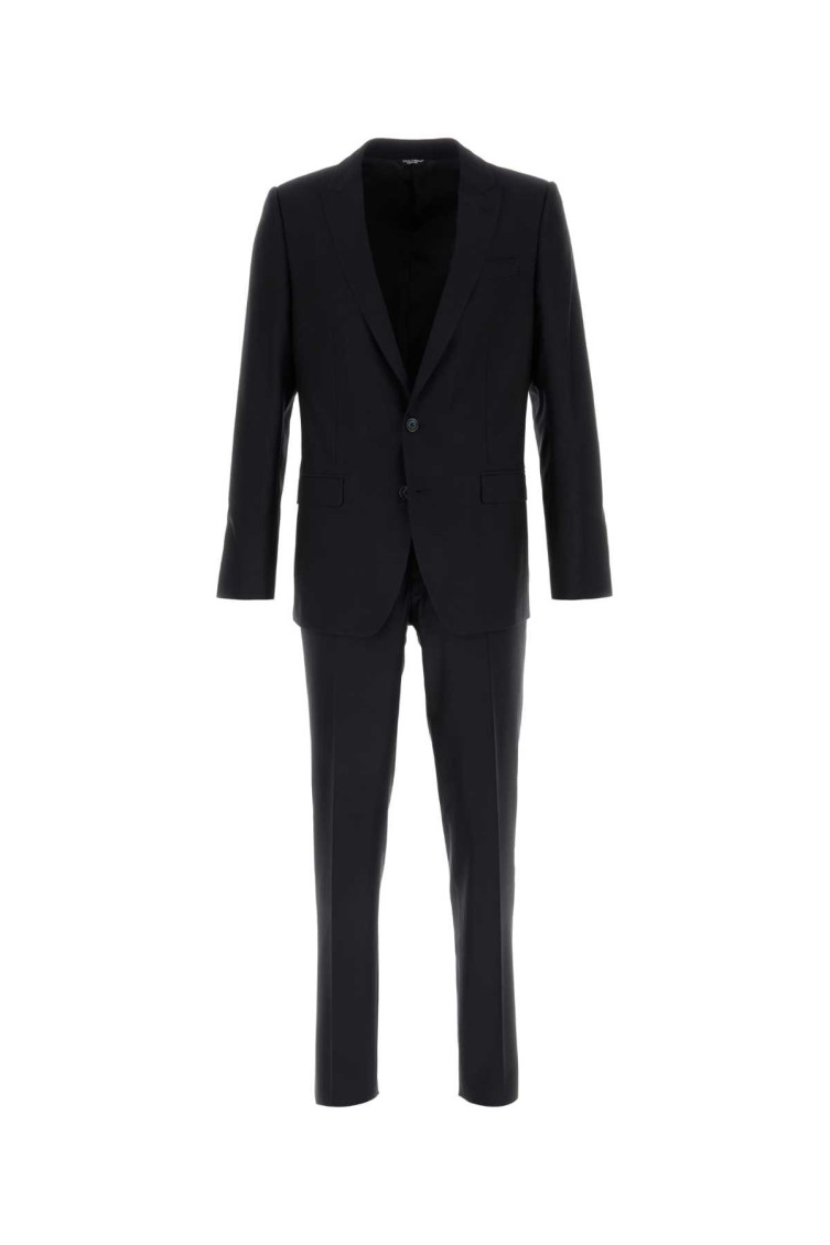 Dolce & Gabbana Black Wool Blend Suit In Black