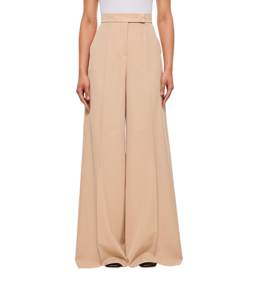 Max Mara Women Beige Ninfa Palazzo Pants, 26 Luxury Pants For Women Darveys In Neutral