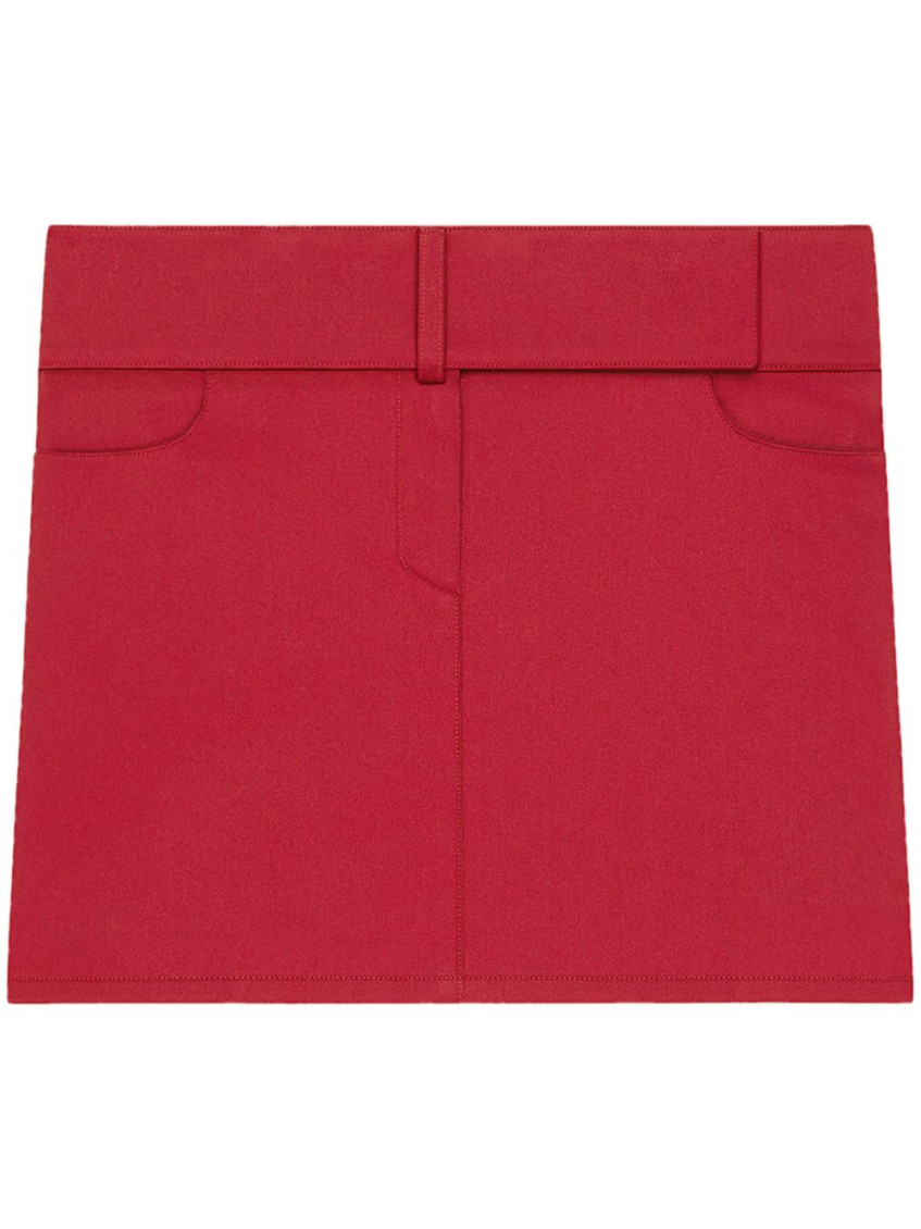 Courrèges Courreges Women Mini Skirt Belted Polycotton In Red
