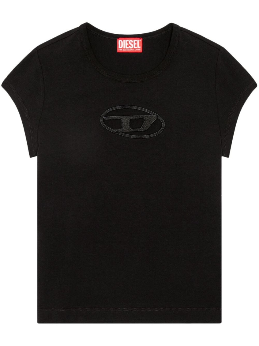 Diesel T-angie Logo T-shirt In Black