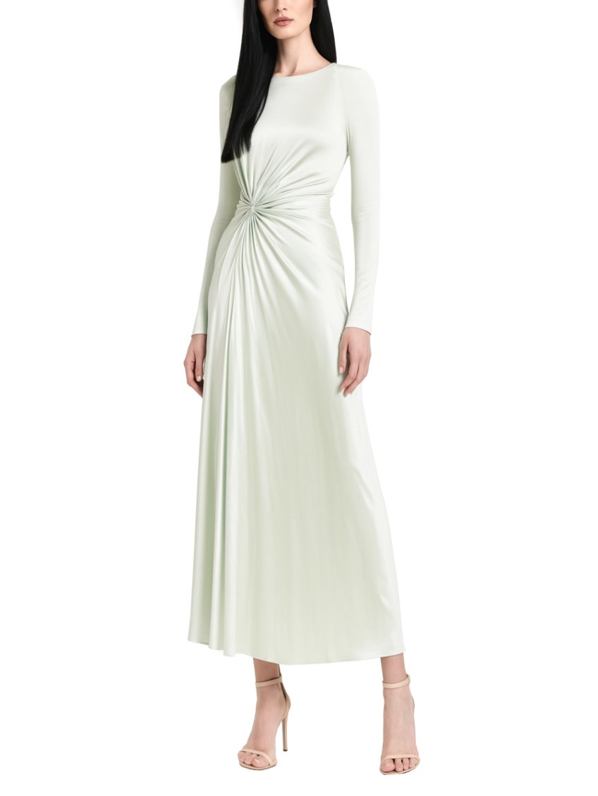 Victoria Beckham Twist Waist Gown - Green