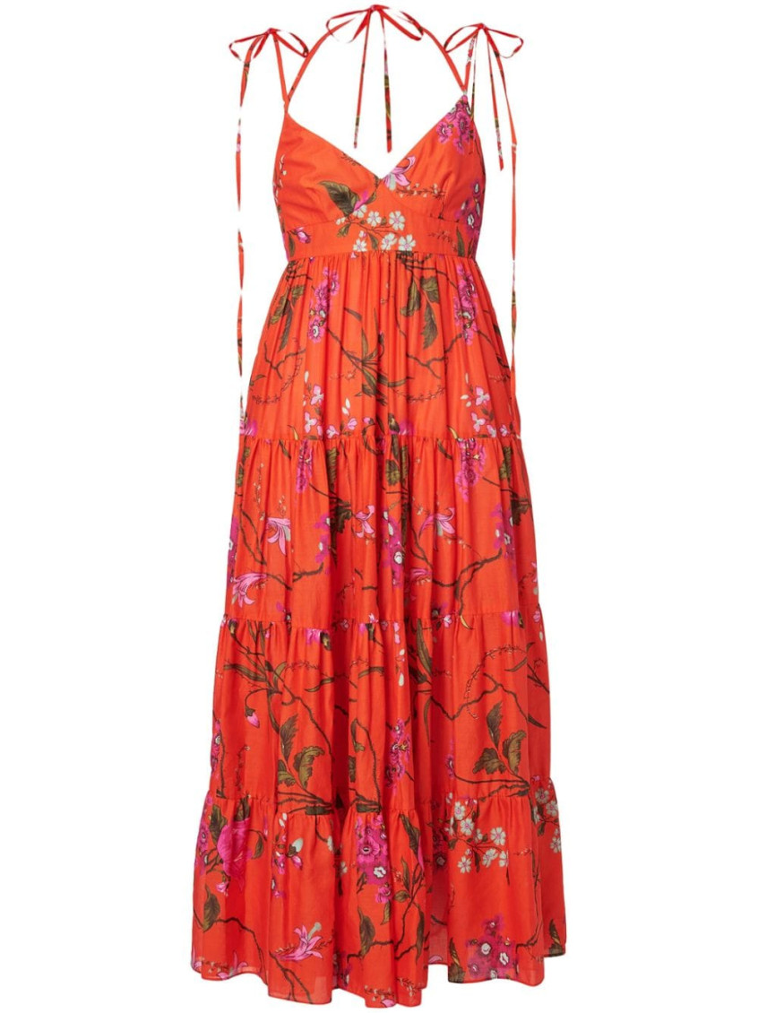 ERDEM RED COTTON DRESS