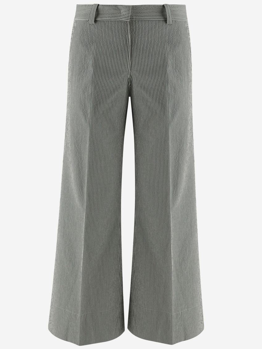 Ql2 Grey Striped Pattern Trousers