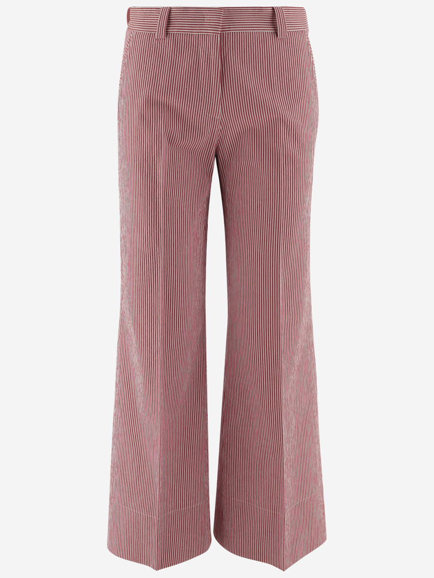 Ql2 Red Striped Pattern Trousers