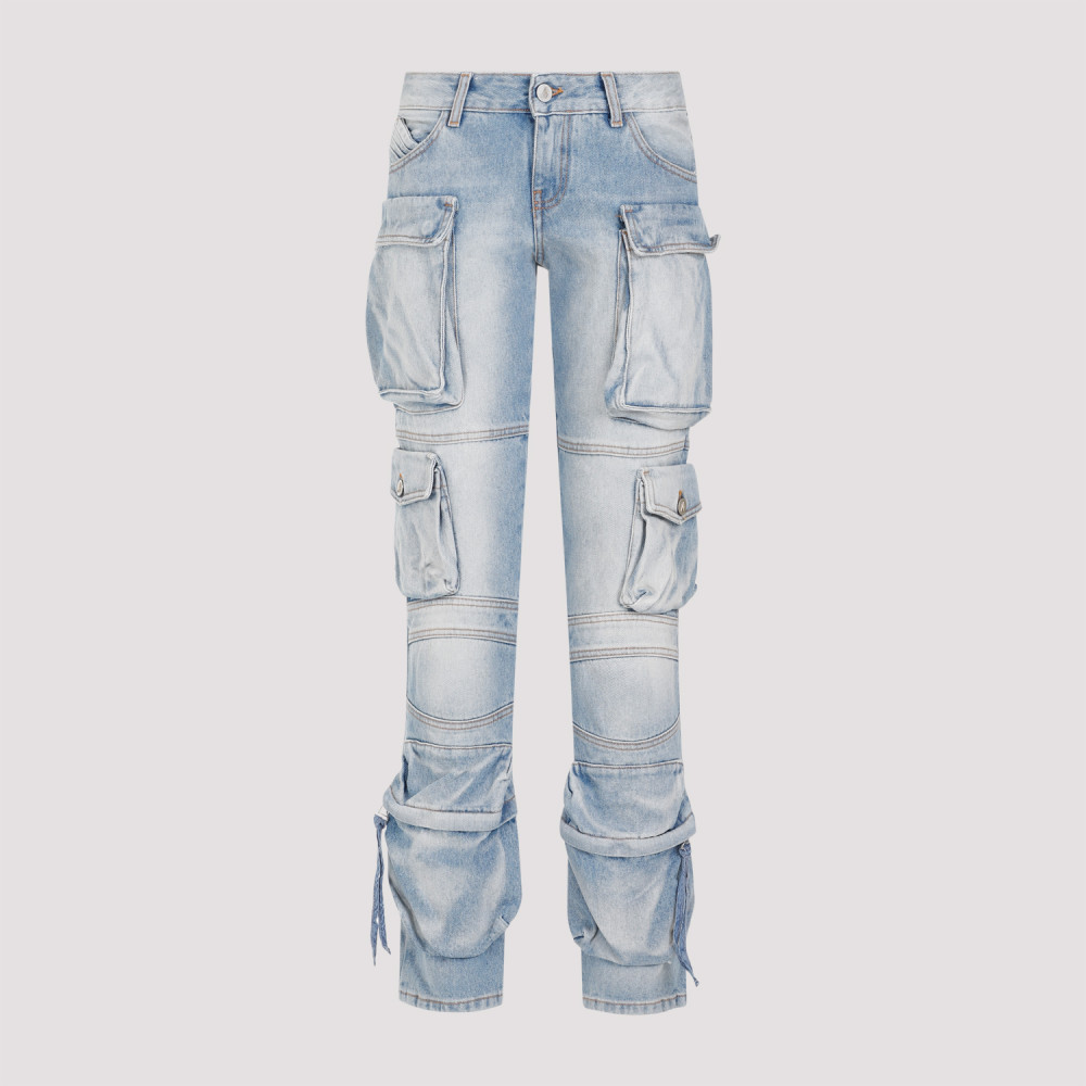 Attico Sky Blue Essie Long Pants In Sky Blue