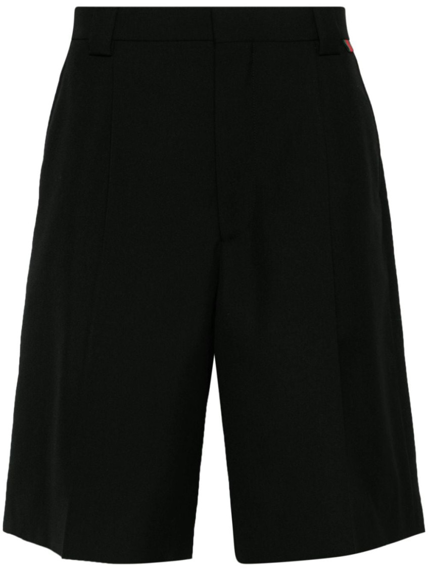Gucci Tailored Mid-thigh Shorts With Finish In Black
