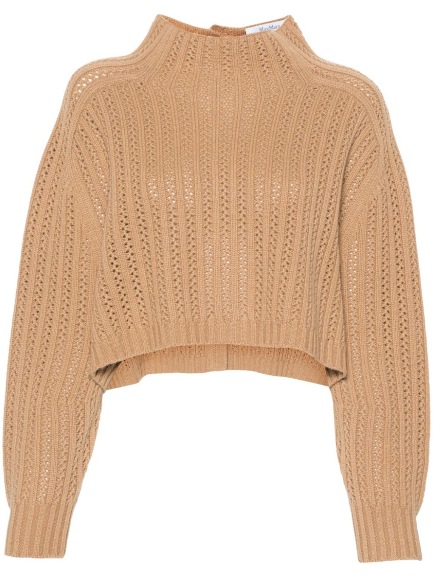 Max Mara Brown Wool And Cashmere Blend Sweater In Brown