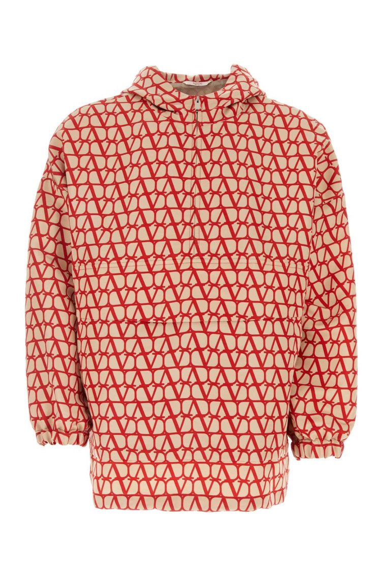 Valentino Anorak Con Stampa Toile Iconographe All Over In Multicolor