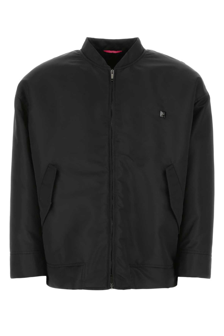 Valentino Nylon Jacket With Toile Iconographe Print In Black