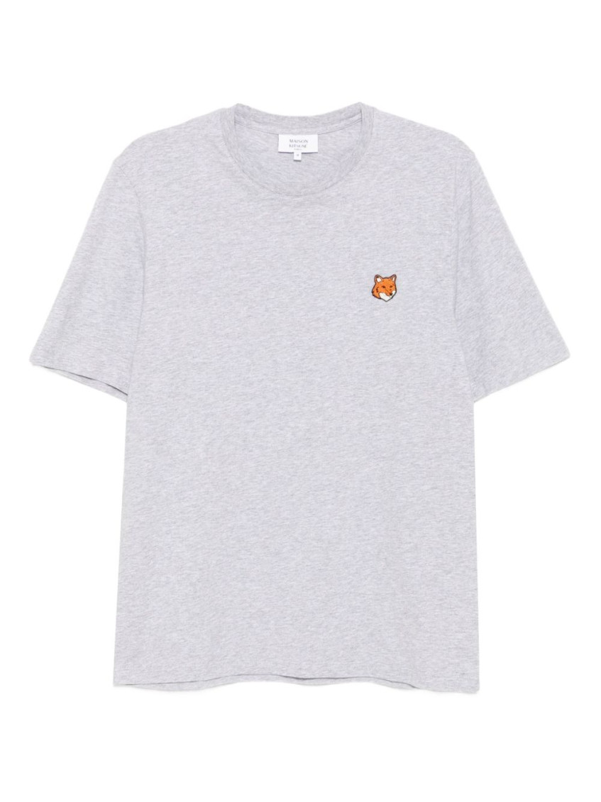 Maison Kitsuné Grey Fox Head Cotton T-shirt In White