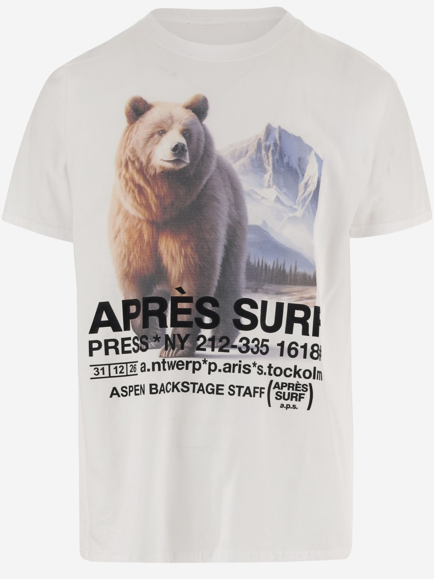 Après Surf White Round Neck Printed T-shirt In White
