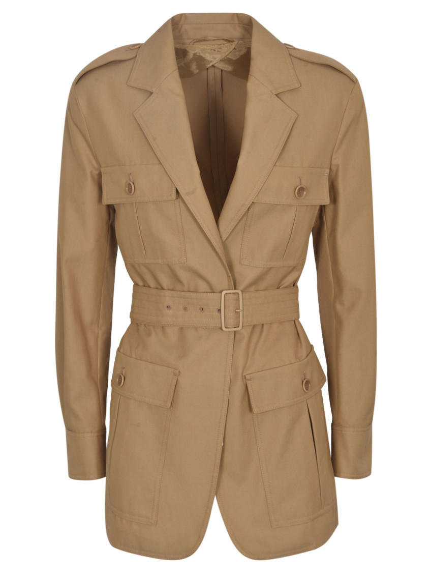 Max Mara Single Breasted Jacket In Beige