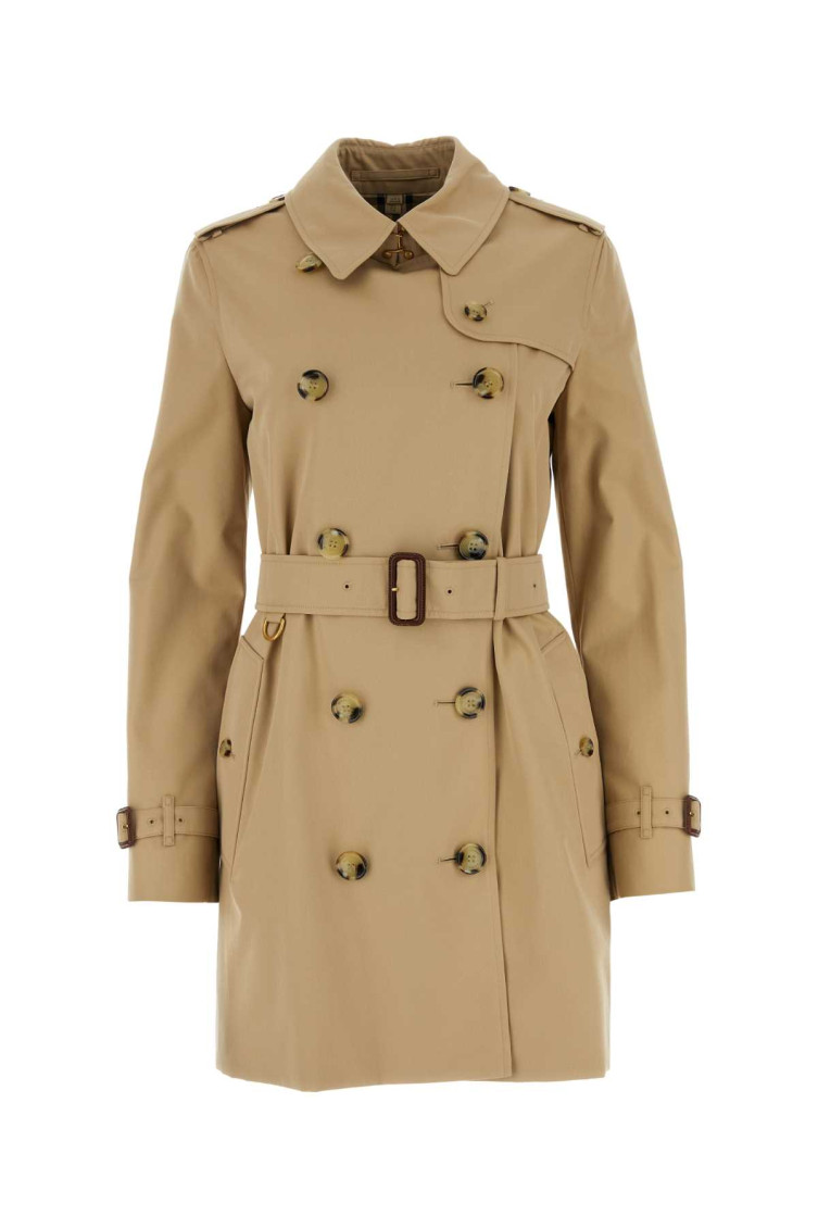 Burberry Women's Short Kensington Heritage Trench Coat In Beige