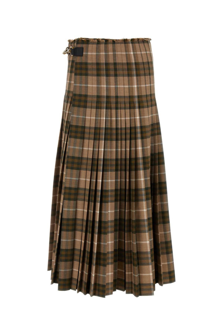 Burberry Embroidered Polyester Blend Skirt In Multicolor