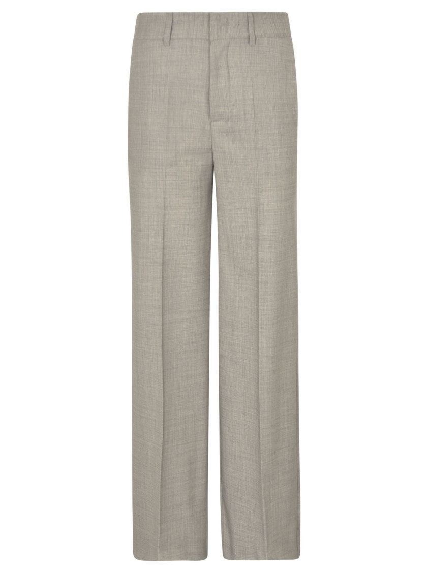 P.a.r.o.s.h Lillie Pants Wide-leg Pressed Crease In Grey