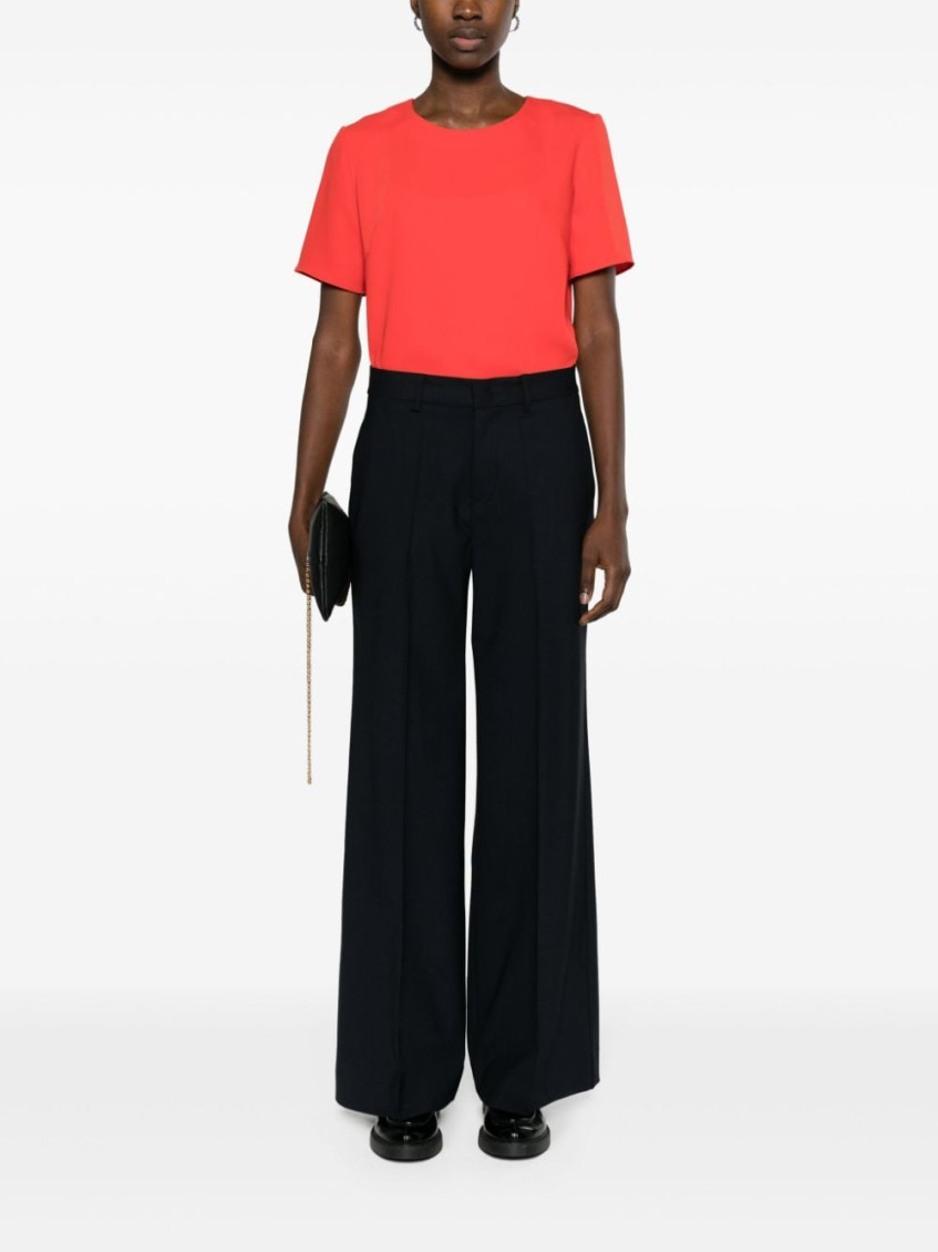 Parosh Navy Blue Straight Leg Pant for Women Online USA at