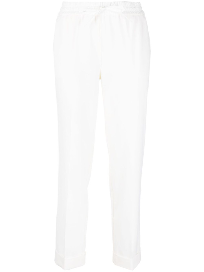 P.a.r.o.s.h . Tapered Drawstring Trousers In White