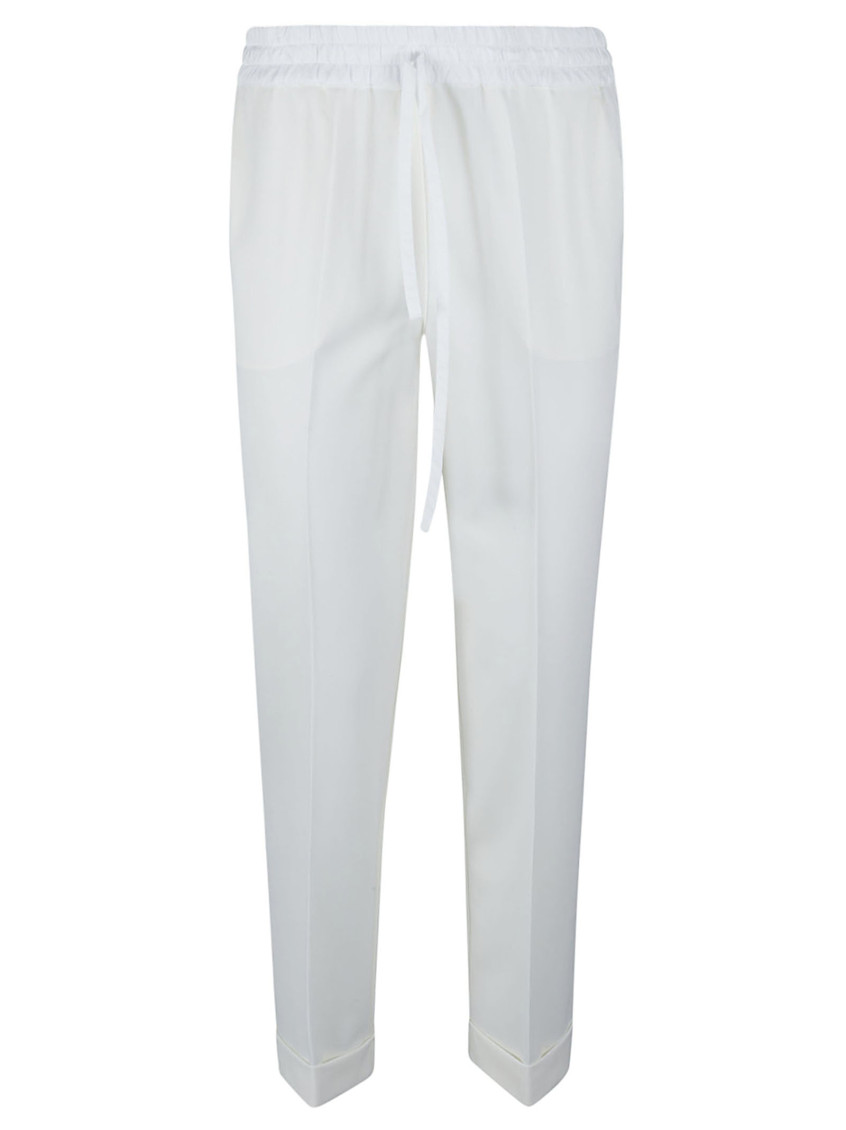 Parosh White Slim Fit Trouser for Women Online USA at