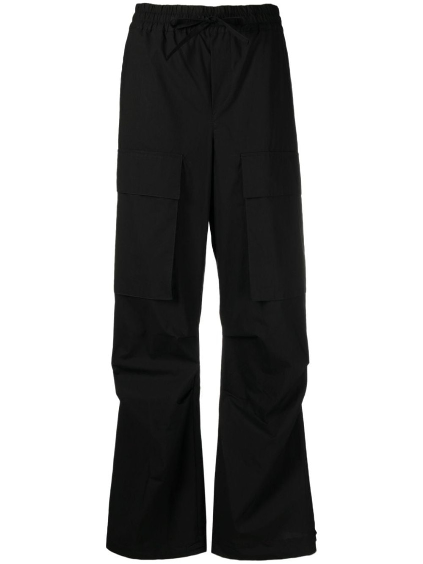 Shop P.a.r.o.s.h Black Wide Leg Pant