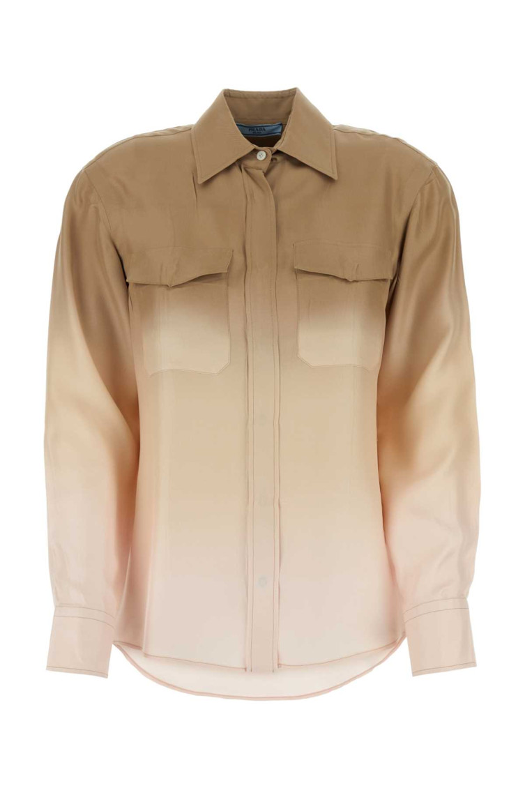 Prada Multicolor Twill Shirt In Multicolor