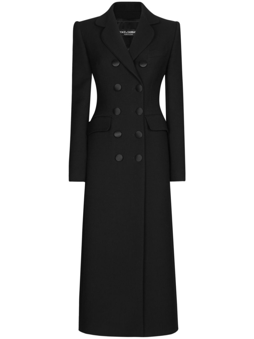 Dolce & Gabbana Double Breasted Tuxedo Coat In Black