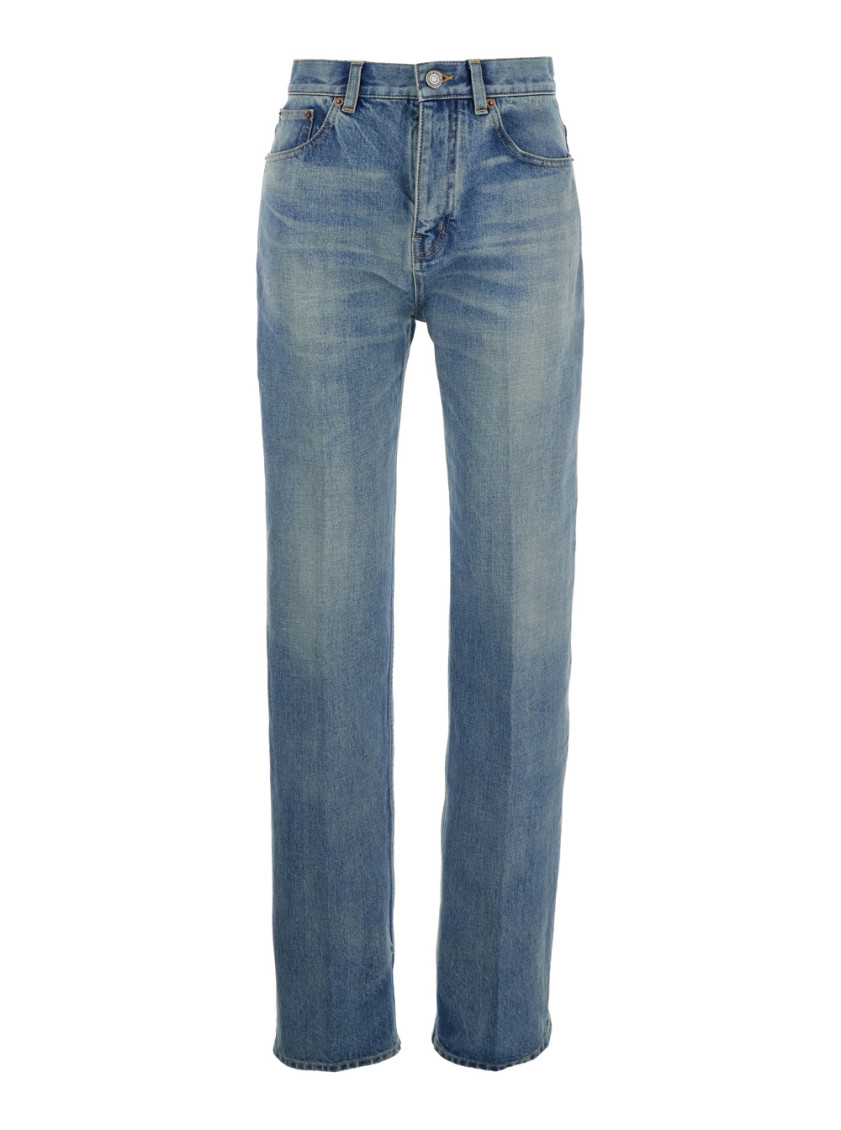 Shop Saint Laurent Denim Slim Fit Jeans