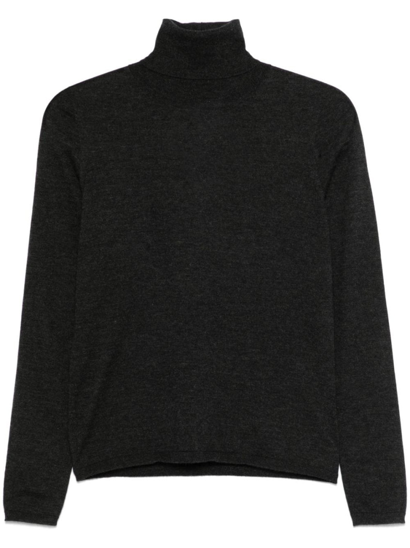 Shop Max Mara Dark Grey Highneck Pullover