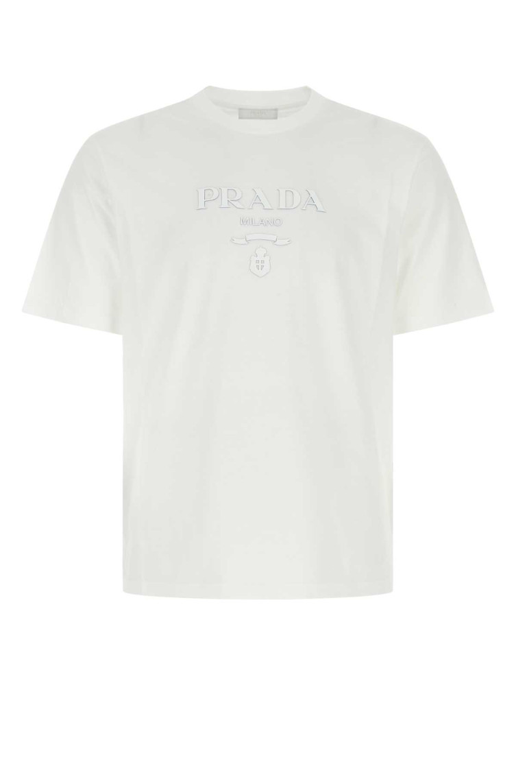 Prada White Cotton T-shirt In White