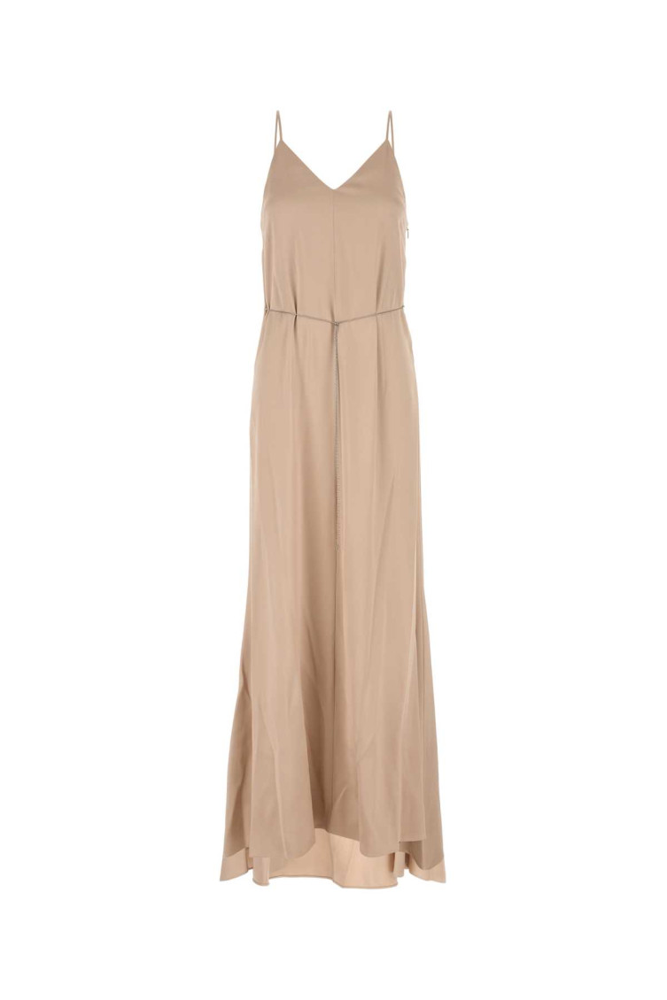 FENDI LIGHT PINK SILK MAXI DRESS