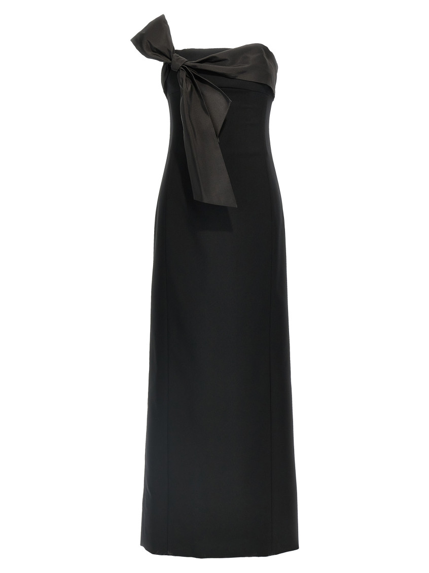 Dsquared2 Black Bow Corset Dress In Black