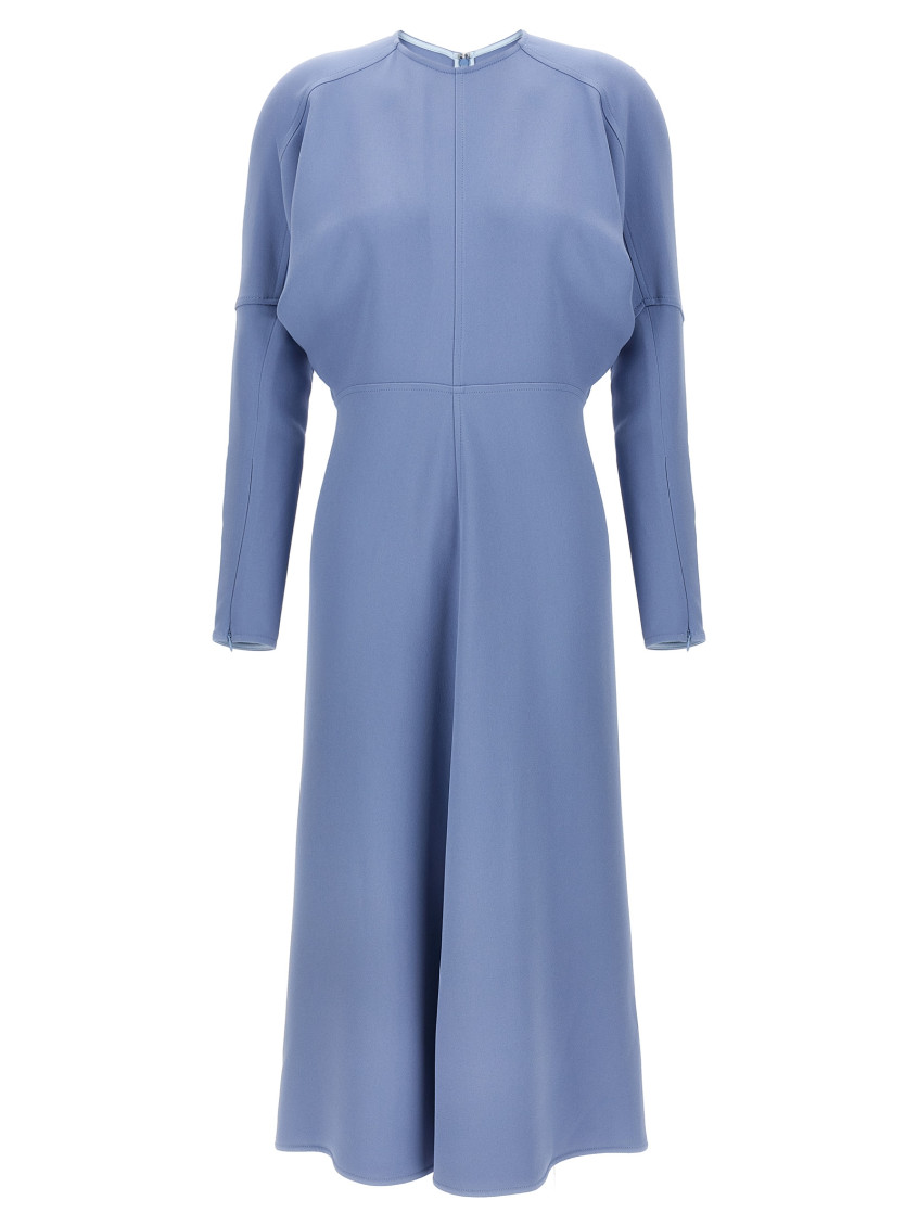 VICTORIA BECKHAM LIGHT BLUE DOLMAN MIDI DRESS 