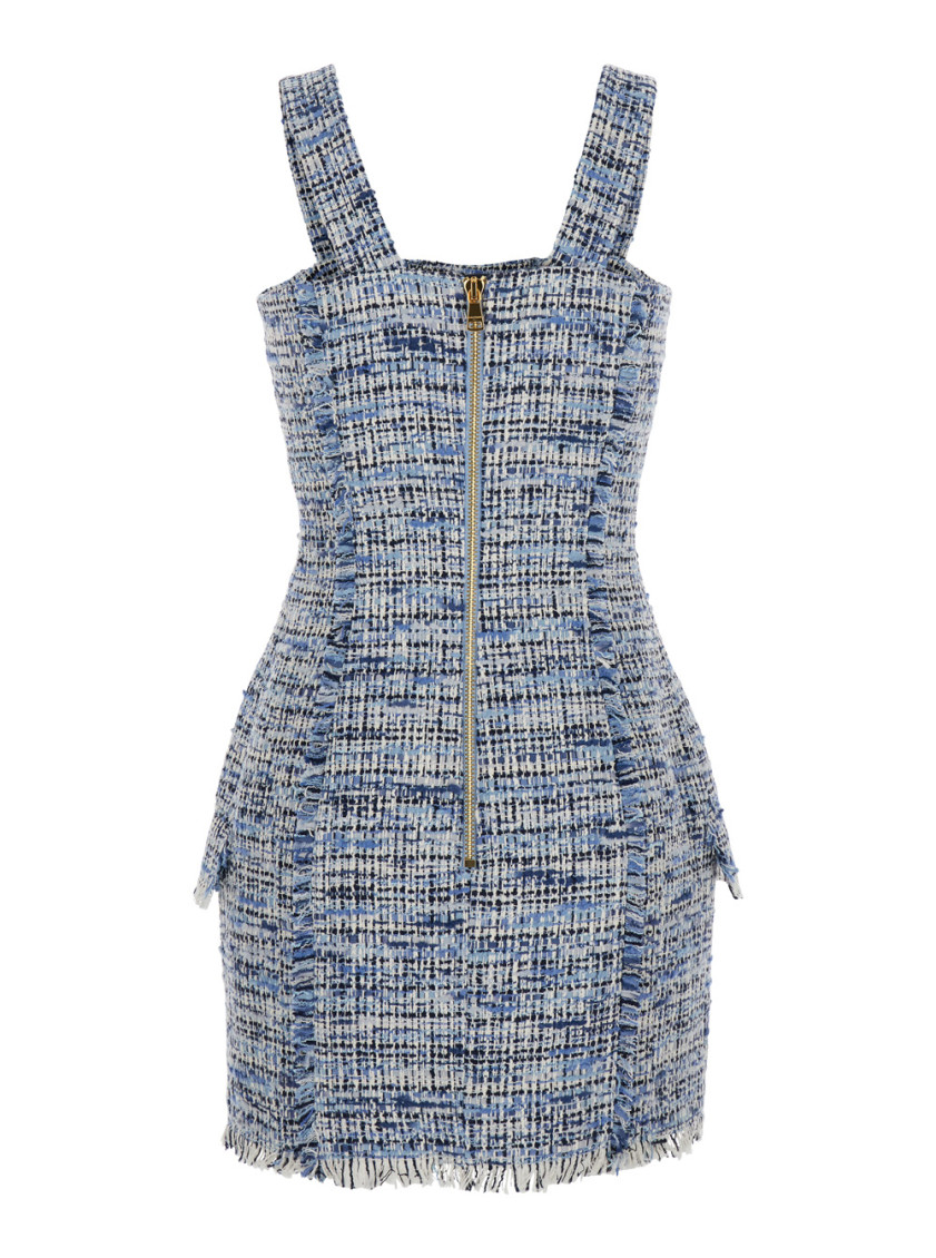 Balmain - Short Tweed Dress With straps