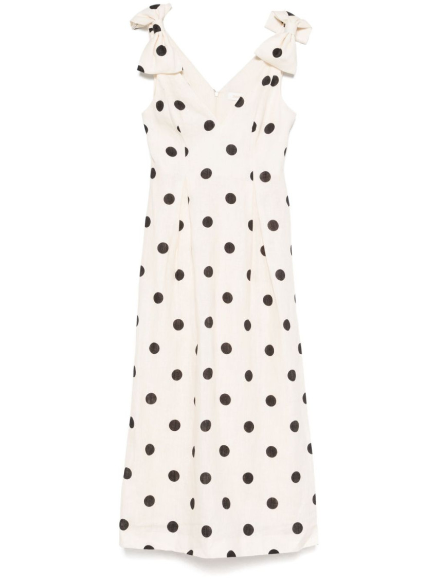 Zimmermann Crush V Neck Midi Dress In Multicolor