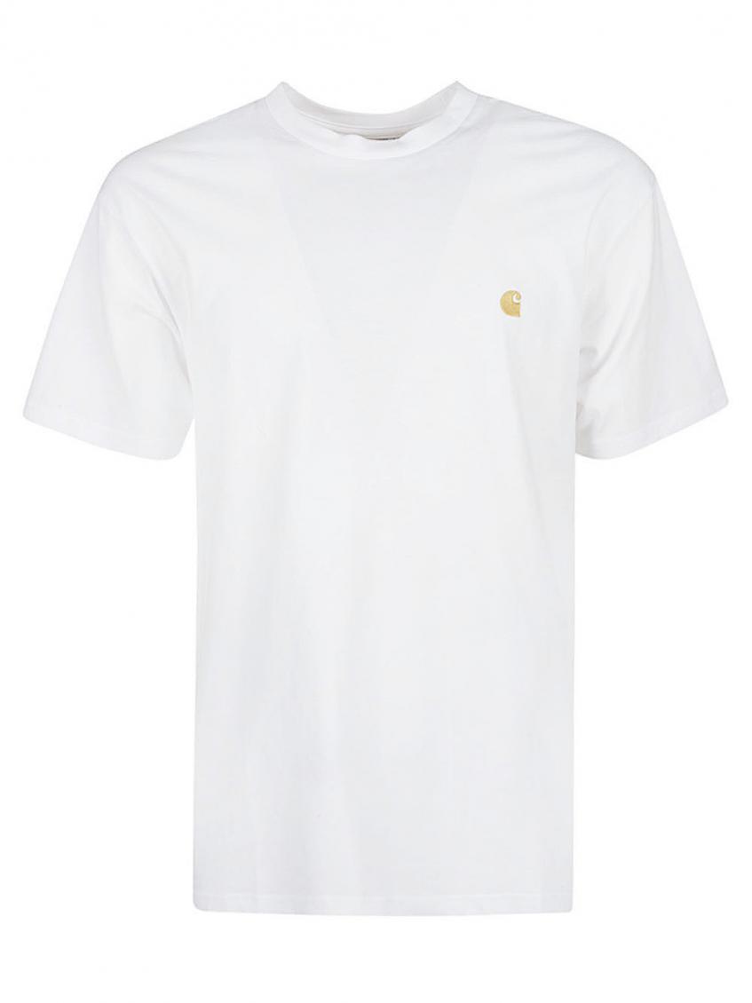Carhartt Logo-embroidered Crew-neck T-shirt In White