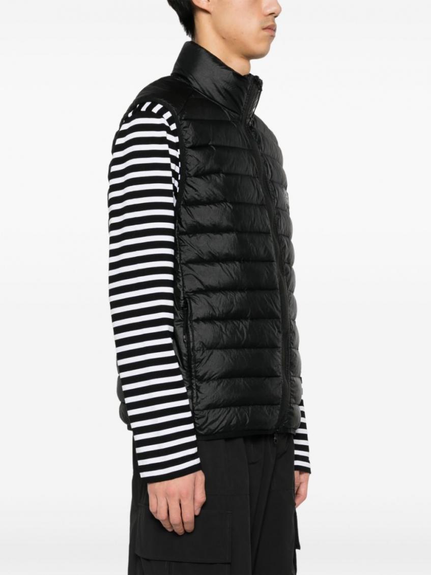 Stone Island Black Nylon Down Vest for Men Online India at Darveys.com