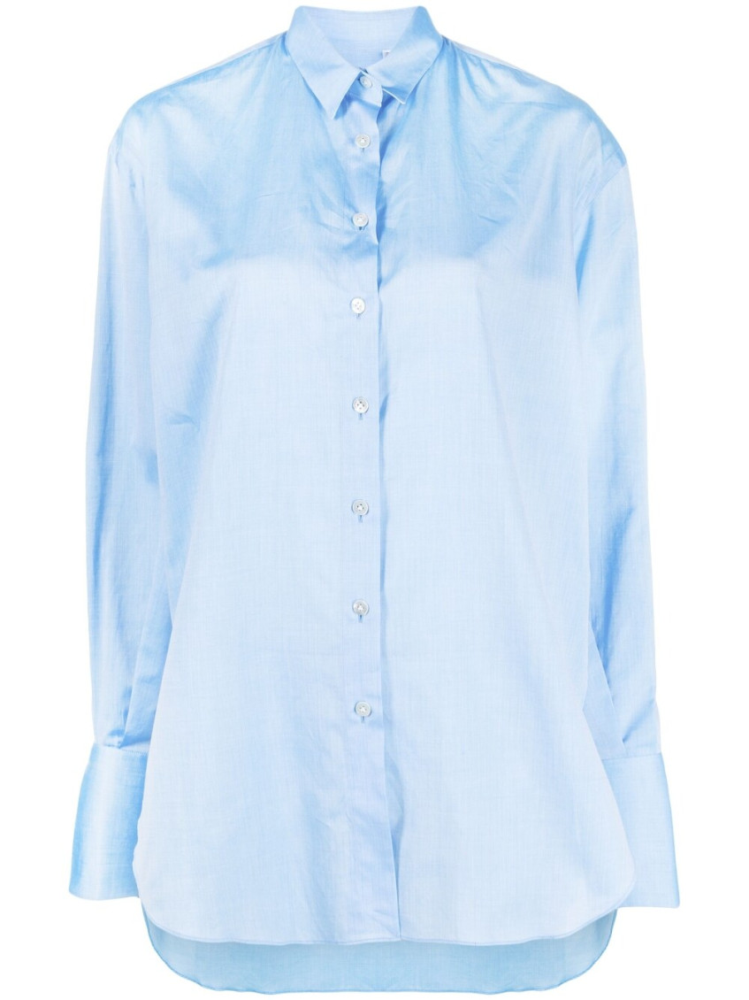 FINAMORE 1925 SKY BLUE COTTON SHIRT