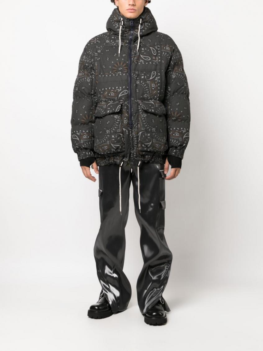 Sacai Grey Bandana Print Jacket for Men Online India at Darveys.com