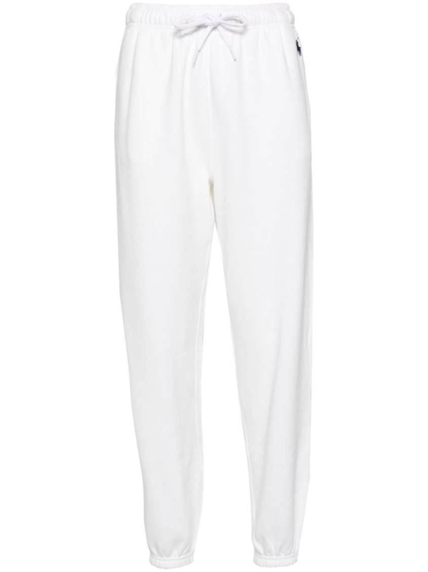 Polo Ralph Lauren White Cotton Blend Joggers In White