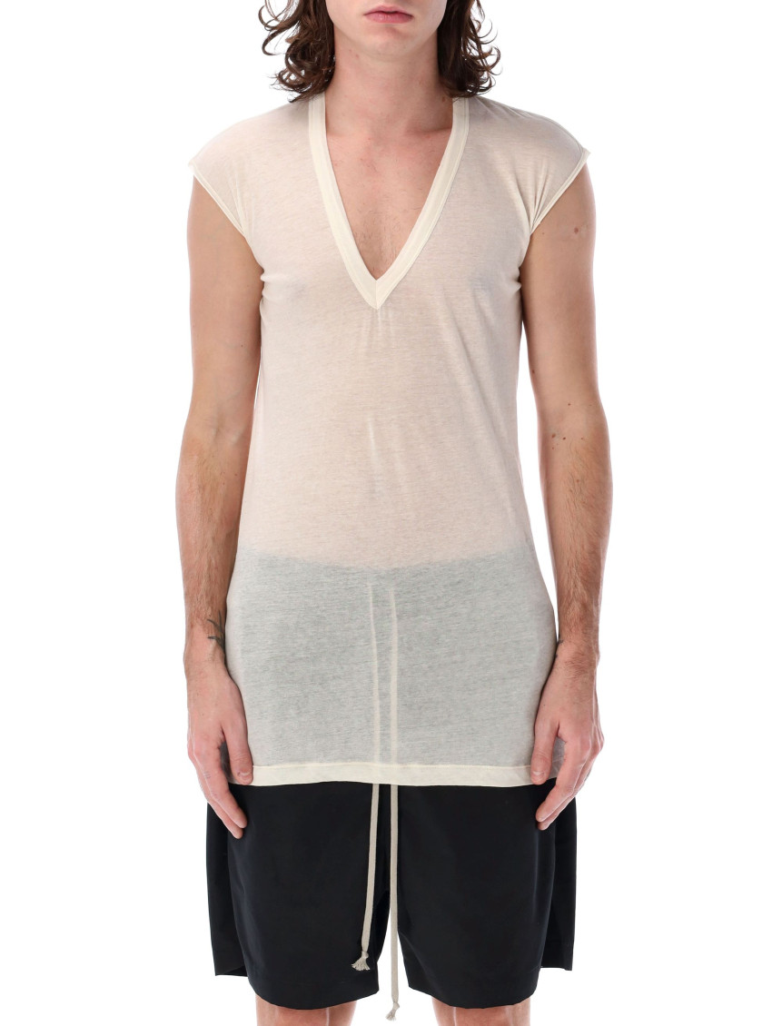 Rick Owens Off-white Hollywood Dylan T-shirt In Beige