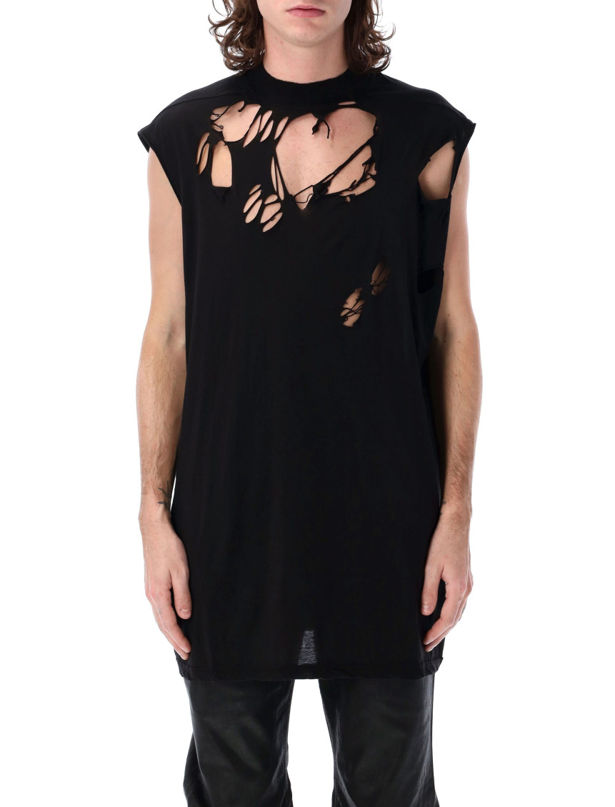 Rick Owens Black Sleeveless Tank Top In Black